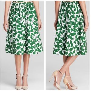 Kate Spade Garden Leaves poplin Skirt